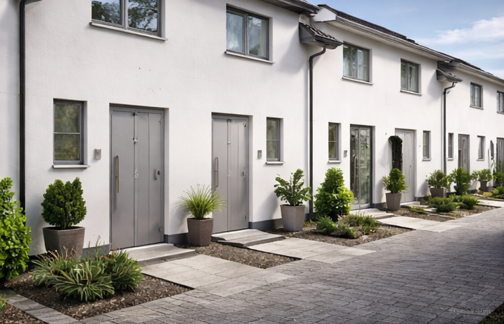 Puerta de aluminio de entrada en Sevilla