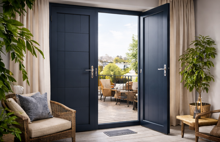 Puerta de PVC con aislamiento en Sevilla